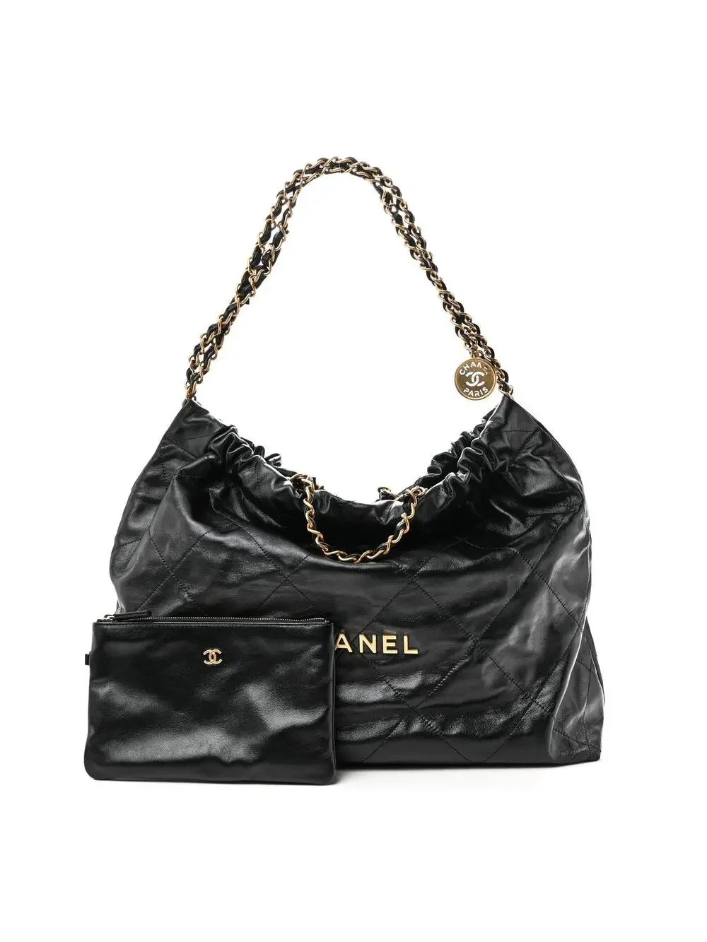 Shiny Calfskin Quilted Large Chanel 22 #338444C55B